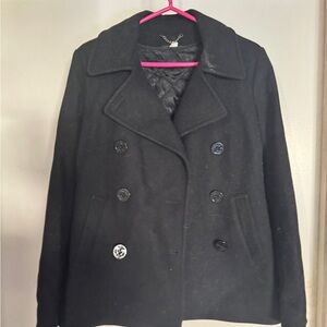 Vintage J.Crew 00s Black Peacoat